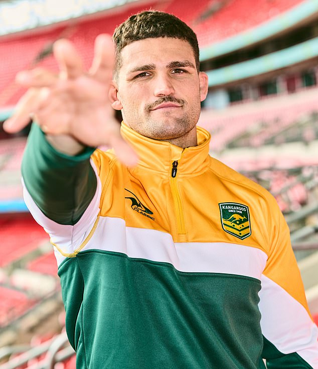Stretnutie Nathana Clearyho: Celebrita NRL o budúcom tlačidle k spojeniu, Nathan Cleary na štadióne Wembley, kde sa jeho austrálsky tím stretne v sobotu s Anglickom v prvej sérii Test of the Ashes