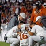Texas QB Arc Manning zranený, keď Longhorns porazil štát Mississippi v OT