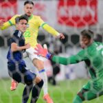 Gabriel Martinelli skóruje gól pre Brazíliu