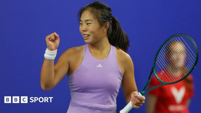 Mimi Xu celebrates her win