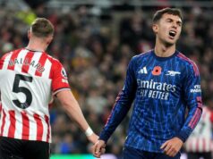 Ďalších päť zápasov Arsenalu v Premier League v porovnaní s Liverpoolom a Man City Martin Zubimendi počas zápasu Sunderland vs Arsenal