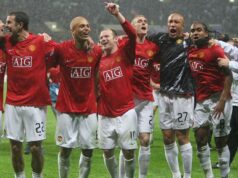 88-ročný rekord Man Utd zachránil syn legendy proti Tottenhamu po zranení Kobbie Mainoo Hráči Manchestru United vrátane Darrena Fletchera oslavujú víťazstvo vo finále Ligy majstrov v roku 2008