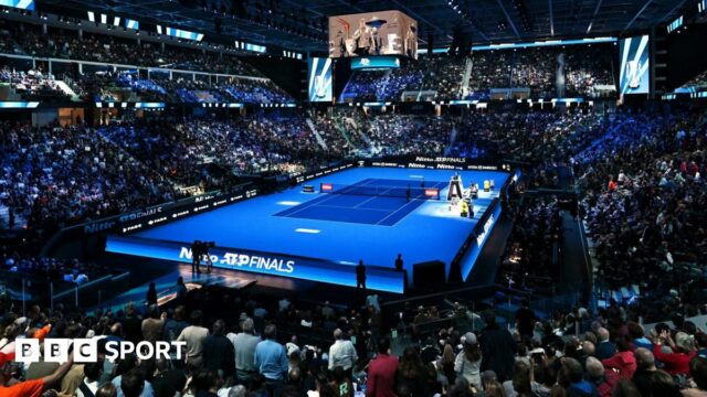 A general view during a match on day two of the ATP Finals