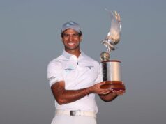 Akcie Aarona Raia sa proti Tommymu Fleetwoodovi postavili po tom, čo ho porazil v play-off Abu Dhabi HSBC Championship Abu Dhabi HSBC Championship 2025 – Deň štvrtý – Zdroj: Getty