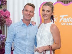 Ako sa Jamie Melham dostal z „malého tučného dieťaťa“ k víťazstvu v Melbourne Cupe po tom, čo sa mu vrátil biely prášok a škandály Covid Jamie Melham bude navždy zapísaná v austrálskych pretekárskych rekordoch po jej triumfe v Melbourne Cupe 2025 na palube Half Yours - ale mohol to byť úplne iný príbeh (na obrázku s manželom Benom Melhamom)