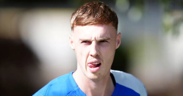 Cole Palmer počas tréningu Chelsea