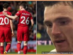 Andrew Robertson z Liverpoolu emocionálne tvrdí Diogo Jota Andrew Robertson oslavuje víťazstvo Škótska nad Dánskom a kvalifikáciu na MS 2026