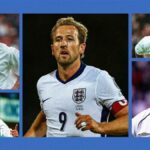 England's current number nine - Harry Kane (centre) and past Three Lions strikers (clockwise from top left) Alan Shearer, Robbie Fowler, Michael Owen and Les Ferdinand