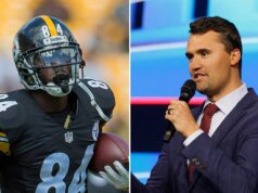 Antonio Brown vtipkuje Charlieho Kirka počas živého vysielania s Tekashi 6ix9ine Antonio Brown vtipkuje Charlieho Kirka počas živého vysielania s Tekashi 6ix9ine