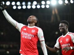 Arsenal 4-1 Tottenham: Všetko, čo potrebujete vedieť o North London Derby Eberechi Eze oslavuje gól za Arsenal proti Tottenhamu Hotspur