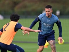 Arsenal bol spozorovaný na tréningu, keď sa Gabriel Jesus vrátil a Max Dowman sa zapojil pred Sunderland Gabriel Jesus na tréningu s Arsenalom.