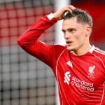 Florian Wirtz počas zápasu fázy MD4 Ligy majstrov UEFA 2025/26 medzi Liverpool FC a Real Madrid CF na Anfielde.