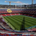 BARCELONA, ŠPANIELSKO - 23. SEPTEMBER: Pohľady na stavebné práce na štadióne Spotify Camp Nou 23. septembra 2025 v Barcelone, Španielsko. (Foto: Javier Borrego/Europa Press cez Getty Images)