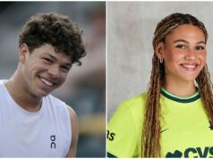 Ben Shelton zostal v nemom úžase v posteli, keď sa priateľka Trinity Rodman objavila v nečakanom oblečení, aby natočila virálny trend TikTok Rodman na Nitto ATP Finals 2025 – 4. deň – Zdroj: Getty