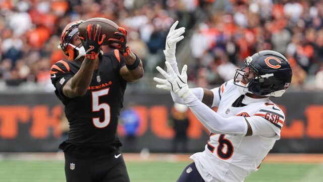 Bengals' Tee Higgins tvorí históriu s neuveriteľným úlovkom TD vs. Bears
