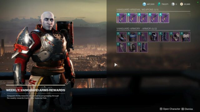 Bezplatný 5. stupeň božského hodu Bow je dostupný pre každého Stránka Weekly Vanguard Rewards v Destiny 2 (obrázok cez Bungie)