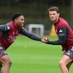 Myles Lewis-Skelly a Ben White by mohli nastúpiť v súboji Arsenalu Ligy majstrov s Bayernom Mníchov