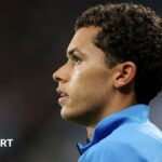 Brennan Johnson looks up to the sky