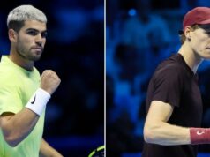 Carlos Alcaraz vs Jannik Sinner: Kde sa pozerať, televízny program, podrobnosti o živom vysielaní a ďalšie Alcaraz na Nitto ATP Finals 2025 – 7. deň – Zdroj: Getty
