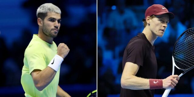 Carlos Alcaraz vs Jannik Sinner: Kde sa pozerať, televízny program, Alcaraz na Nitto ATP Finals 2025 – 7. deň – Zdroj: Getty