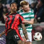 Liam Scales playing for Celtic against Midtjylland