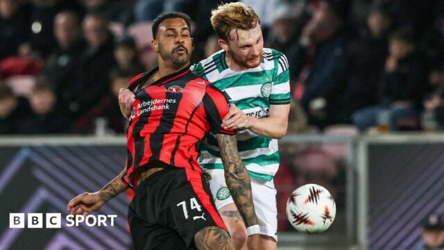 Celtic výkon nebol dosť dobrý - Liam Scales na Midtjylland Liam Scales playing for Celtic against Midtjylland