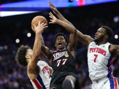 Cieľom piestov je predĺžiť perfektný štart pohára NBA v porovnaní so 76 hráčmi NBA: Detroit Pistons vo Philadelphii 76ers