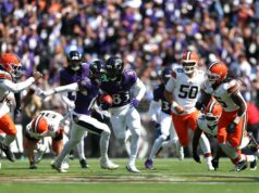 Cleveland Browns vs. Baltimore Ravens predpokladaná štartovacia zostava a hĺbkový graf na 11. týždeň logo pochodového šialenstva