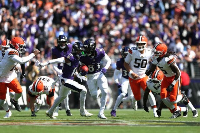 Cleveland Browns vs. Baltimore Ravens predpokladaná štartovacia zostava a hĺbkový logo pochodového šialenstva
