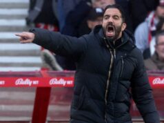 Čo si majitelia Liverpoolu skutočne myslia o manažérovi Man Utd Rubenovi Amorimovi odhalili v novej knihe Ruben Amorim, manažér Manchestru United na postrannej čiare počas zápasu Premier League medzi Nottingham Forest a Manchester United na City Ground 1. novembra 2025 v Nottinghame v Anglicku.