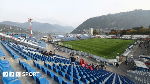 General view of Como's Giuseppe Sinigaglia Stadium