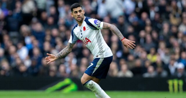 Cristian Romero v akcii za Tottenham 
