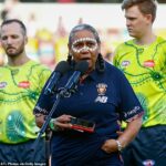 Domorodá staršia z Queenslandu Louisa Bonner (na snímke) sa v sobotu na finále AFLW dostala pod paľbu na slávnostnom uvítaní v krajine.