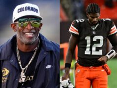 Deion Sanders odhaľuje emócie, keď sleduje, ako syn Shedeur Sanders vedie prehru Browns vs. Ravens logo pochodového šialenstva