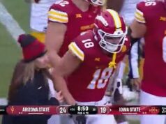 Desivý moment univerzitného futbalistu, ktorý skolabuje na ihrisku a po nechutnom zákroku ho previezli do nemocnice Hráč Iowa State Benjamin Brahmer bol v sobotu prevezený do nemocnice po kolapse