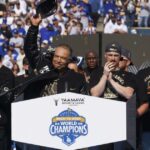 Dodgers oslavujú opakovanie titulu Svetovej série s ďalším zhromaždením na štadióne