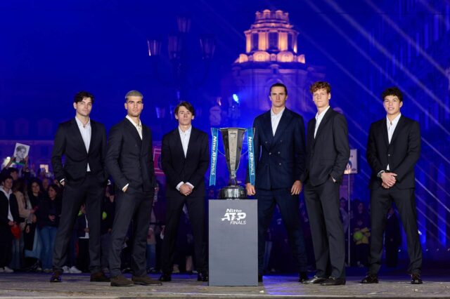 Dokonalý sprievodca skupinami, hráčmi, alternatívami a formátom turnaja ATP Finals Alcaraz a Sinner na finále Nitto ATP - Media Day - Zdroj: Getty