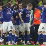Cardiff players celebrate