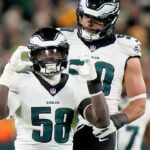 Eagles linebacker takmer bije oficiálne v divokej oslavy počas víťazstva