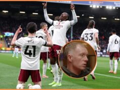 Eberechi Eze z Arsenalu chválil Paul Scholes Eberechi Eze oslavuje za Arsenal počas North London Derby