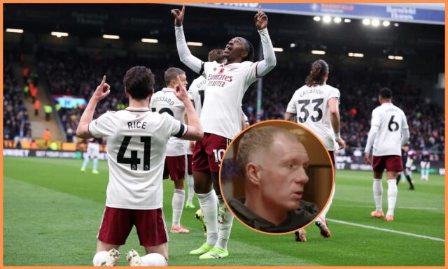 Eberechi Eze oslavuje za Arsenal počas North London Derby