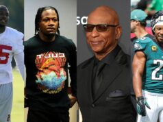 Eric Dickerson zabil LeSeana McCoya a Pacmana Jonesa za to, že prekrútili svoj úlovok Saquona Barkleyho logo pochodového šialenstva