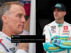 Fanúšikovia NASCAR sa rozdelili, pretože Kevin Harvick podporuje Dennyho Hamlina ako skutočného jazdca roka 2025 Fanúšikovia NASCAR sa rozdelili, pretože Kevin Harvick podporuje Dennyho Hamlina ako skutočného jazdca roka 2025