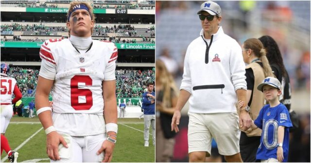 Fanúšikovia NFL reagujú na syna Eliho Manninga Charlieho, ktorý sa logo pochodového šialenstva