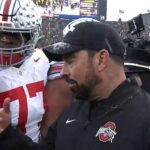 Tréner Ohio State Ryan Day bol chválený za svoje činy po zápase v sobotu večer