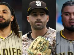 Fernando Tatis Jr., Luis Arraez a ďalší reagujú na správu na rozlúčku Tylera Wadea po tom, čo Padres odmietli klubovú opciu vo výške 1 milióna dolárov logo pochodového šialenstva