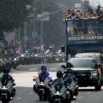 Fotografie: Prehliadka majstrov svetovej série Dodgers Downtown LA