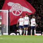 Hráči Tottenhamu Hotspur počas zápasu proti Arsenalu