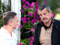 Guenther Steiner vydal „nesprávny“ verdikt o tom, že Christian Horner môže v roku 2026 prestúpiť do Ferrari Šéf tímu Ferrari Fred Vasseur a Christian Horner na Autodromo Hermanos Rodriguez. Zdroj: Getty