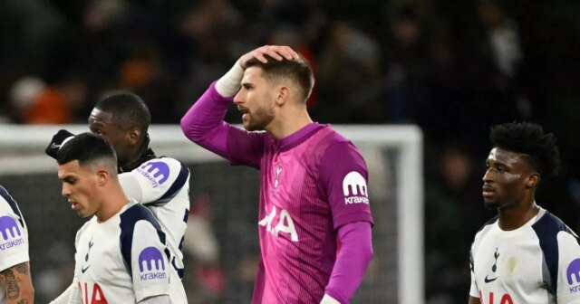 Guglielmo Vicario podporil po vyhlásení Tottenhamu zverejnenom po kvílení Fulhamu Brankár Tottenhamu Guglielmo Vicario po prehre proti Fulhamu.